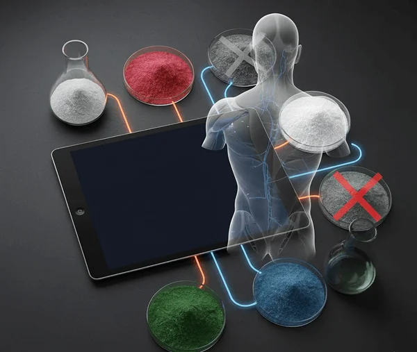 Organized performance supplements on a table